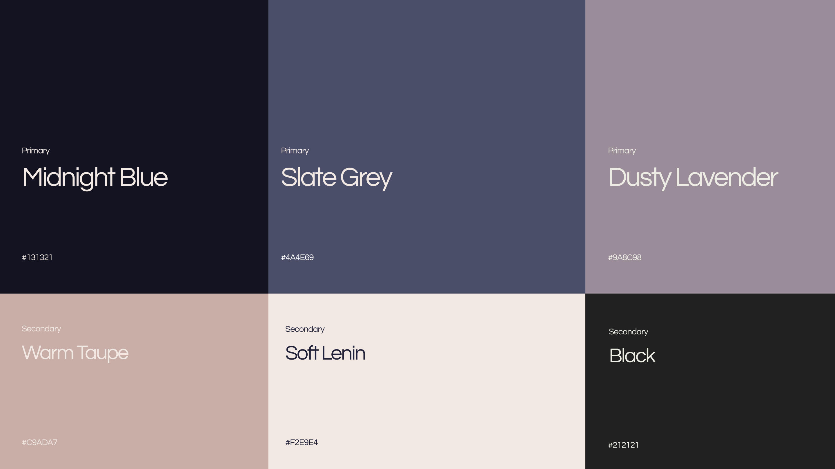 Brenman brand color palette